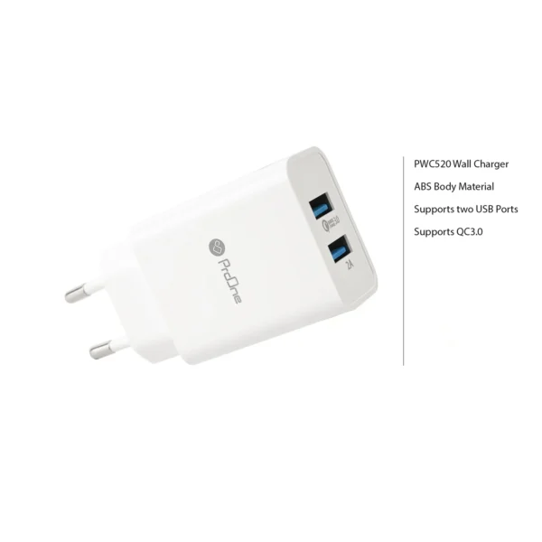 شارژر دیواری پرووان مدل PWC520 به همراه کابل تبدیل microusb