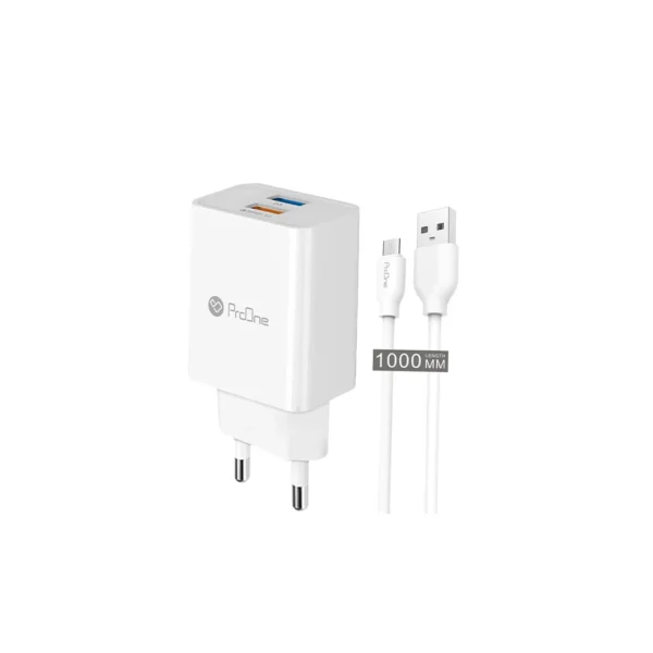 شارژر دیواری پرووان مدل PWC520 به همراه کابل تبدیل microusb