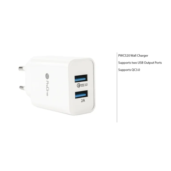 شارژر دیواری پرووان مدل PWC520 به همراه کابل تبدیل microusb