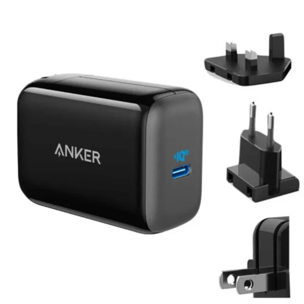 شارژر دیواری انکر مدل A2712H21 PowerPort III 65W Pod به همراه مبدل برق مجموعه 3 عددی