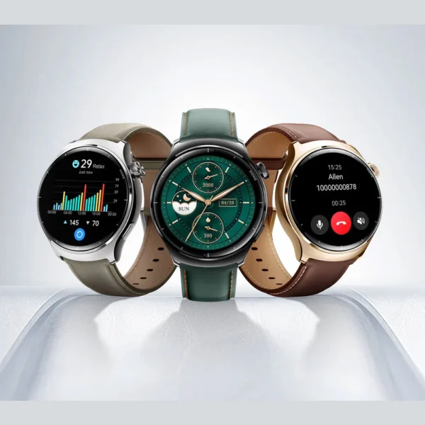 ساعت هوشمند میبرو مدل Lite 3 Pro بند چرمی، ضد آب، صفحه نمایش AMOLED، روشنایی 1000 نیتی، دارای قابلیت صفحه همیشه روشن، سنسور اکسیژن خون، سنسور ضربان قلب