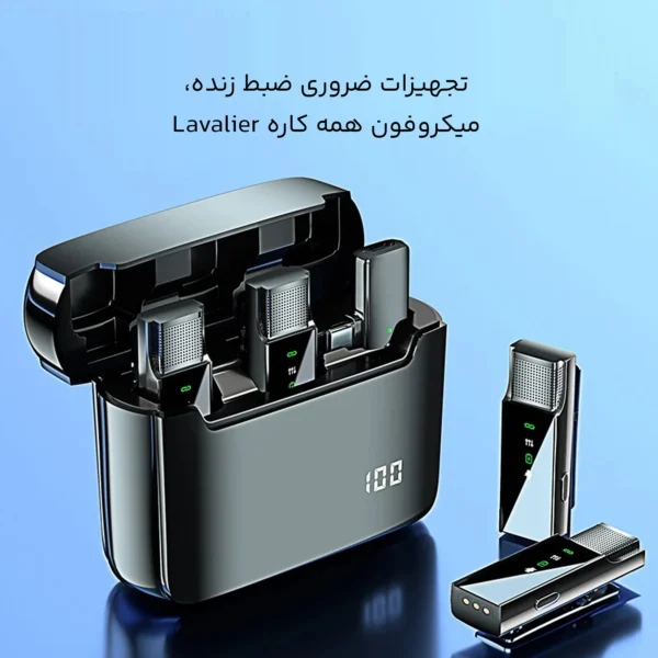 میکروفن بی سیم گرین لاین مدل 2in1 Digital Display Type-C