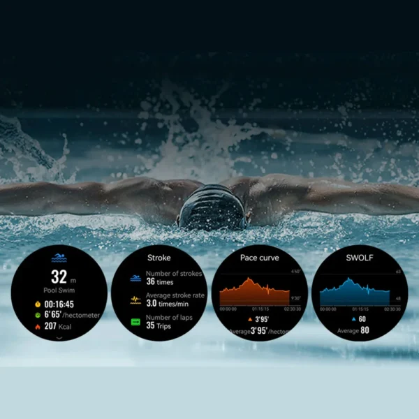 ساعت هوشمند میبرو مدل Lite 3 Pro بند چرمی، ضد آب، صفحه نمایش AMOLED، روشنایی 1000 نیتی، دارای قابلیت صفحه همیشه روشن، سنسور اکسیژن خون، سنسور ضربان قلب