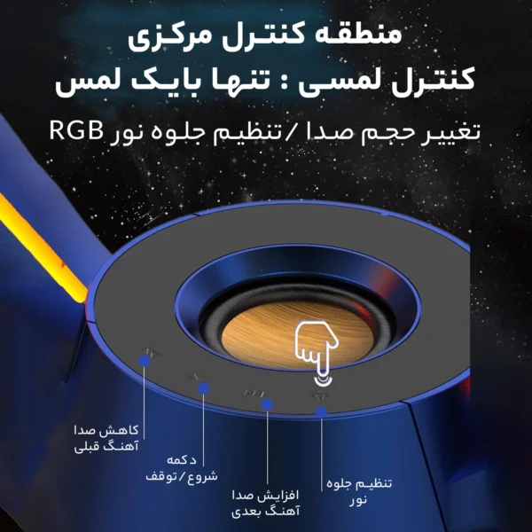 اسپیکر بلوتوثی مدل c1 plus طرح کره معلق زحل