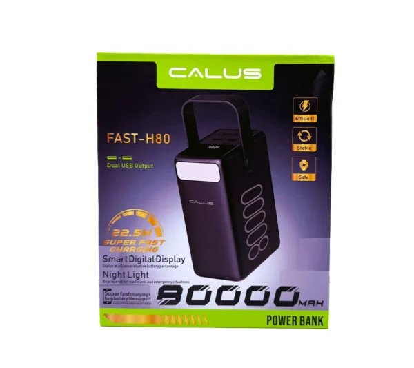 پاور بانک کالوس مدل Fast-H80 ظرفیت 80000 میلی آمپر ساعت