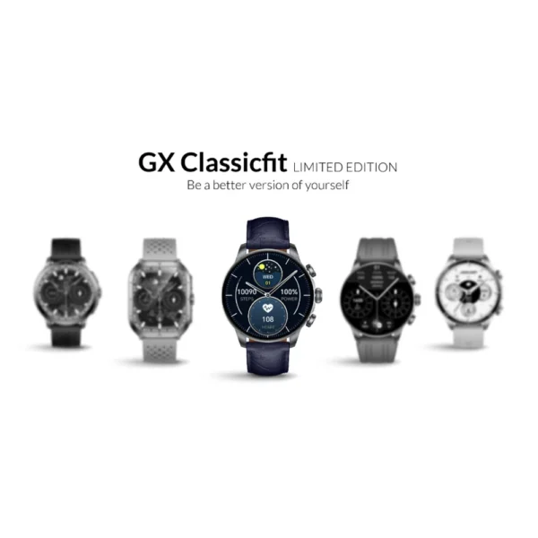 ساعت هوشمند 47 میلی متری گلوریمی مدل GX CLASSICFIT (LIMITED EDITION) بند چرمی