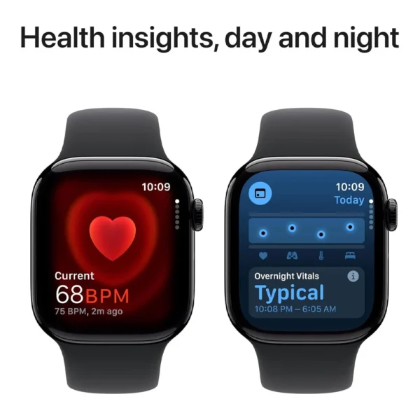 ساعت هوشمند اپل مدل Series 10 46mm Aluminum دارای قابلیت های کنترل موسیقی (Music Player)، قابلیت مکالمه از طریق بلوتوث، قابلیت تغییر طرح ساعت یا تم، صفحه همیشه روشن (Always-on Display)، پشتیبانی از دستیار صوتی بند سیلیکون