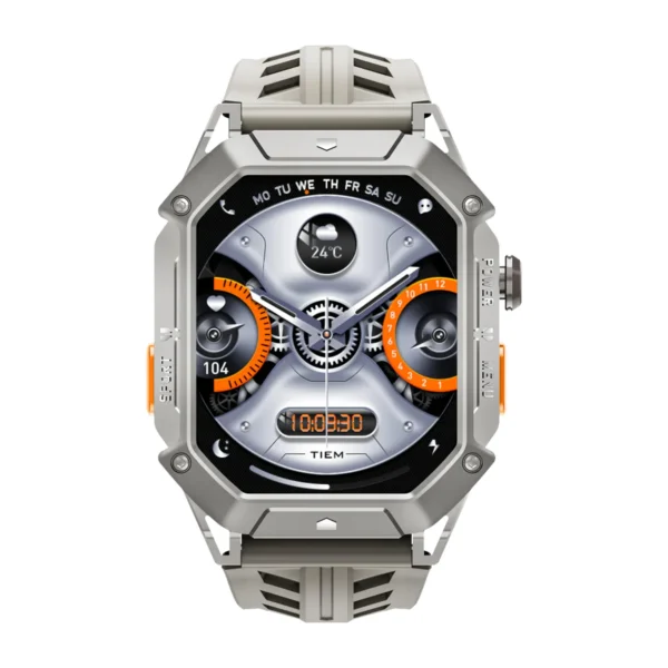 ساعت هوشمند 52 میلی‌متری هایلو مدل IRON N1 با بند سیلیکونی