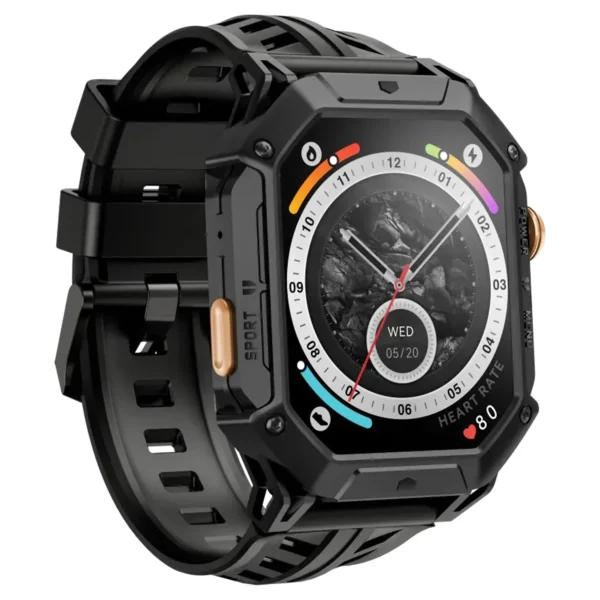 ساعت هوشمند 52 میلی‌متری هایلو مدل IRON N1 با بند سیلیکونی